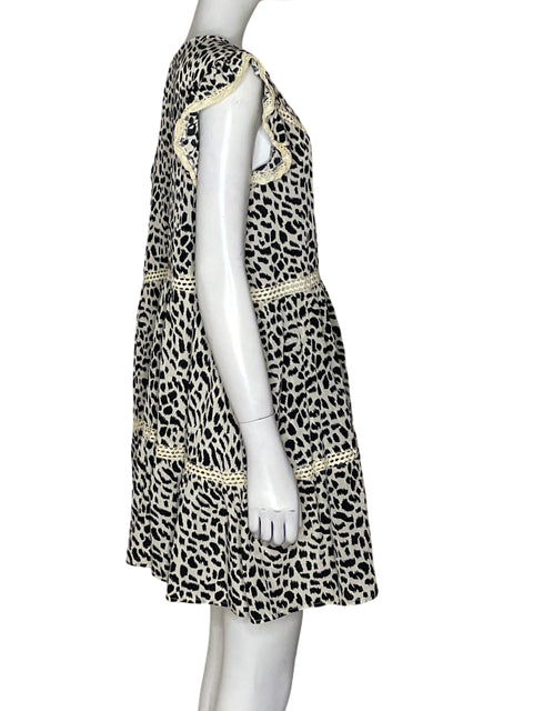 Vestido By Together Animal Print Sin Mangas Beige - Talla L