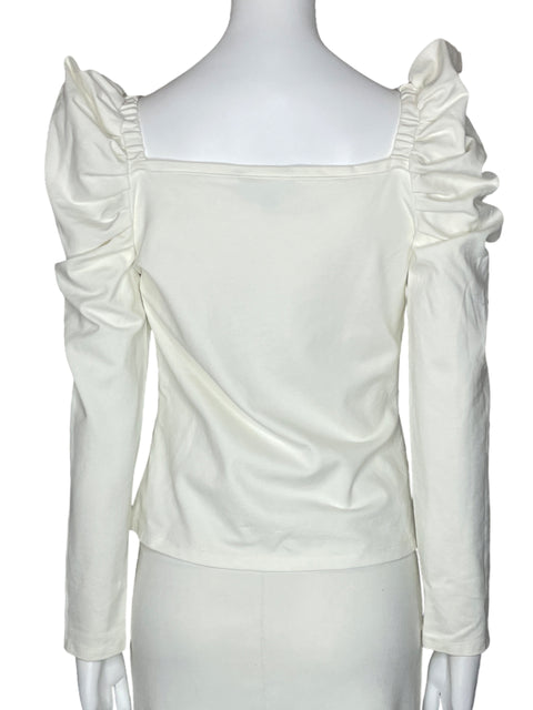 Blusa Padova Mangas Puff Blanco-Talla M