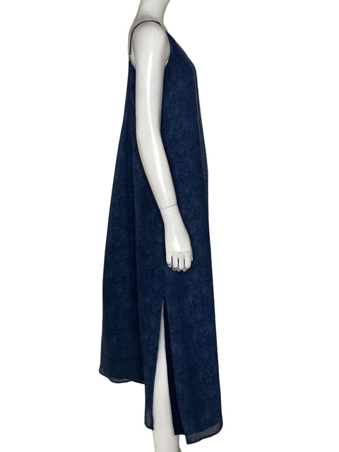 Vestido Vince Camuto Boho Geometrico Azul - Talla M