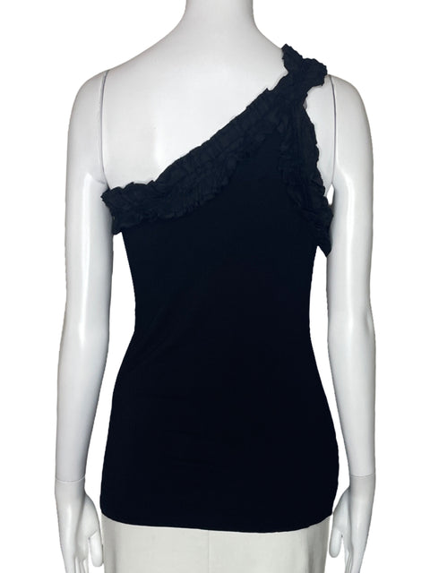 Blusa BCBG One Shoulder Vuelo Negro-Talla S