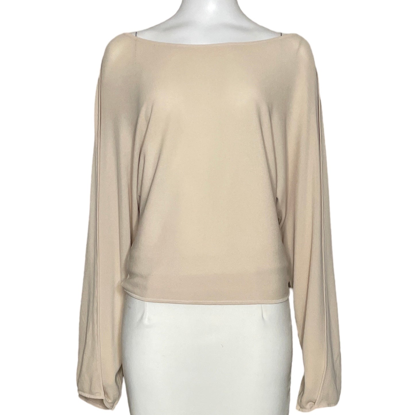 Blusa Zara Manga Larga Beige-Talla S