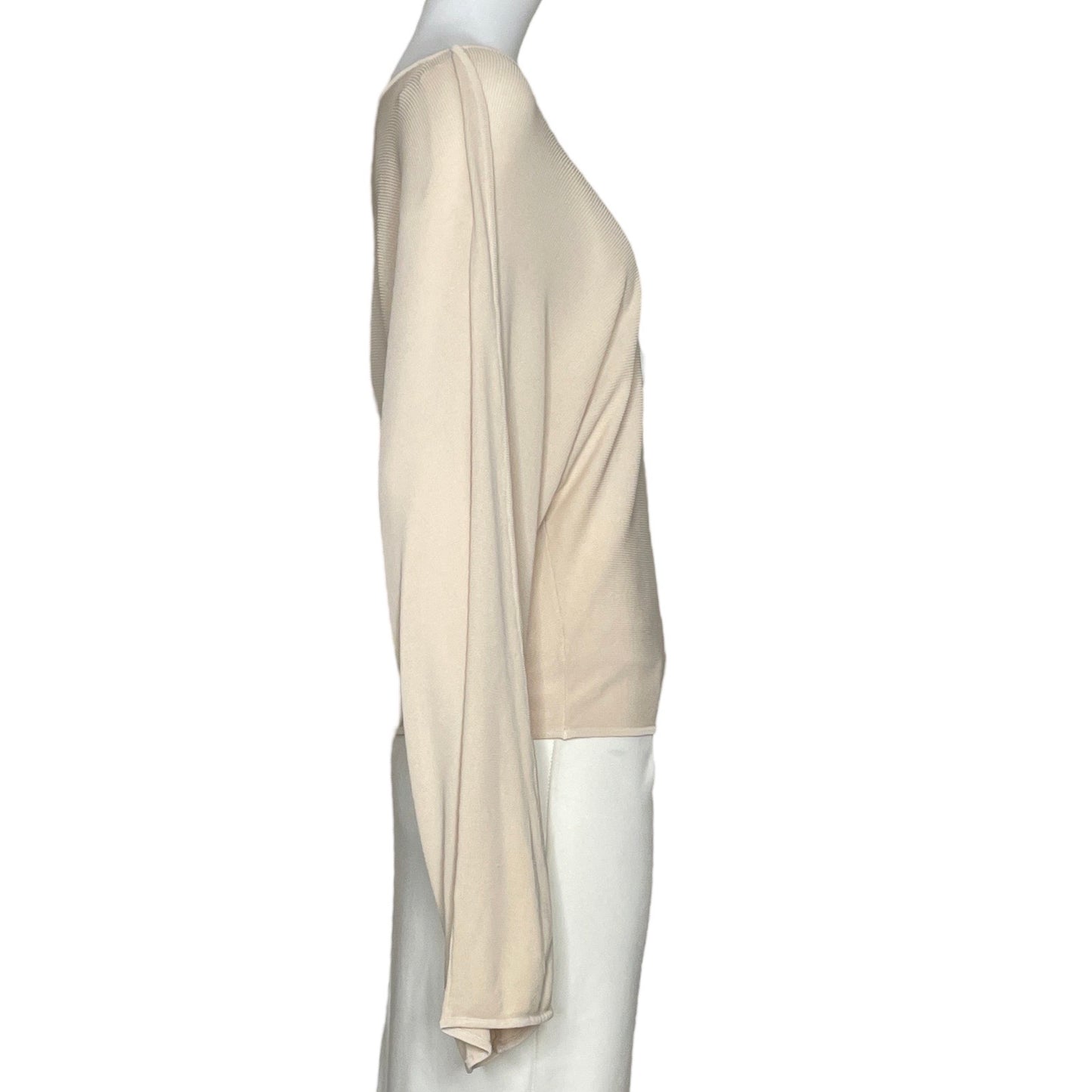 Blusa Zara Manga Larga Beige-Talla S