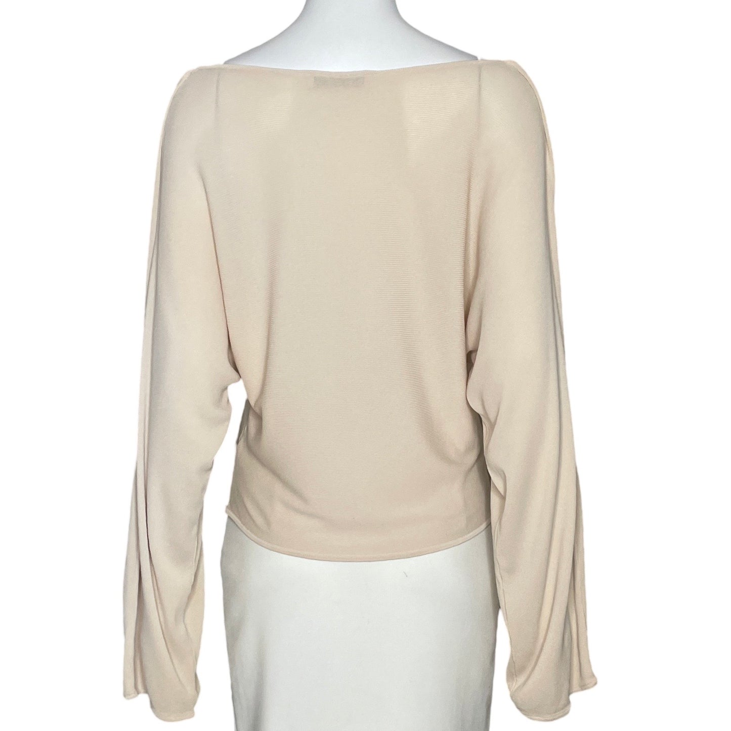 Blusa Zara Manga Larga Beige-Talla S