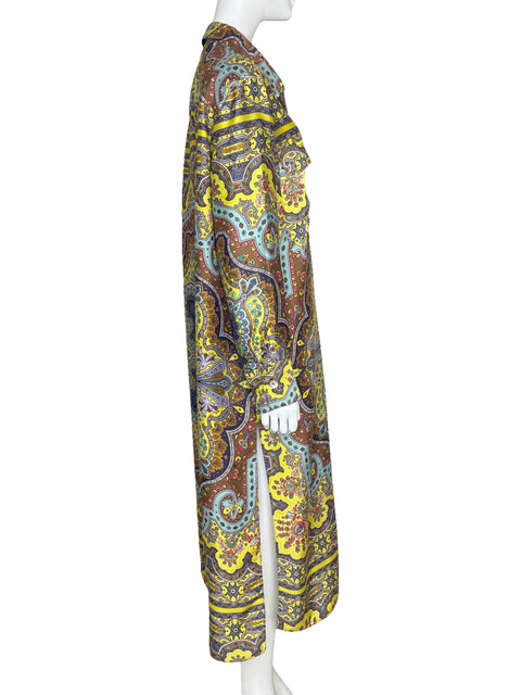 Vestido Zara Camisero Amarillo - Talla L