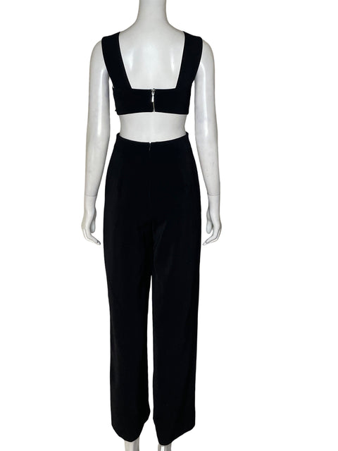 Mono Express Espalda Abierta y Basta Ancha Negro - Talla 0