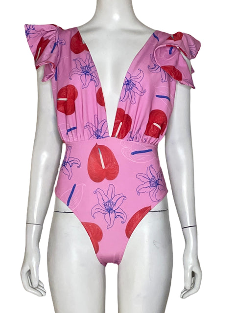 Bañador Mar a Mar Volantes Floral Rosado - Talla L