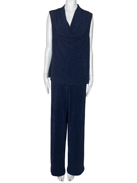 Set Tahari Sin Mangas Azul-Talla XL