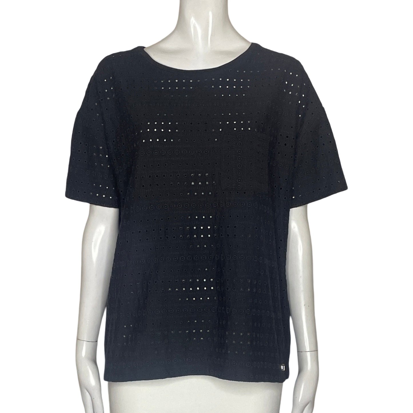 Blusa Calvin Klein Agujeros Negro-Talla M