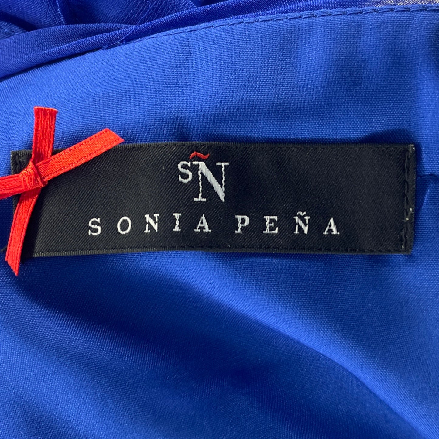 Vestido Sonia Peña Drapeado Azul-Talla M