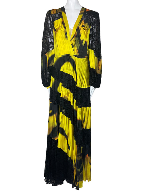 Vestido Polen Poe Encaje Amarillo-Talla 42