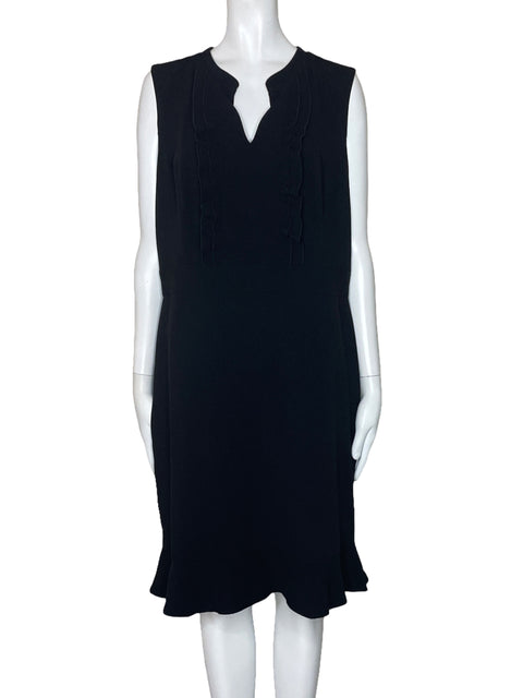 Vestido Karl Lagerfeld Cuello V Negro-Talla M