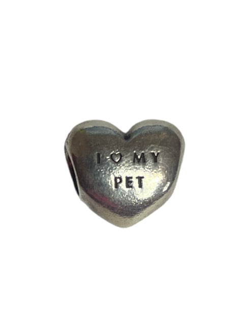 Charms Pandora I Love My Pet Plateado-Talla U