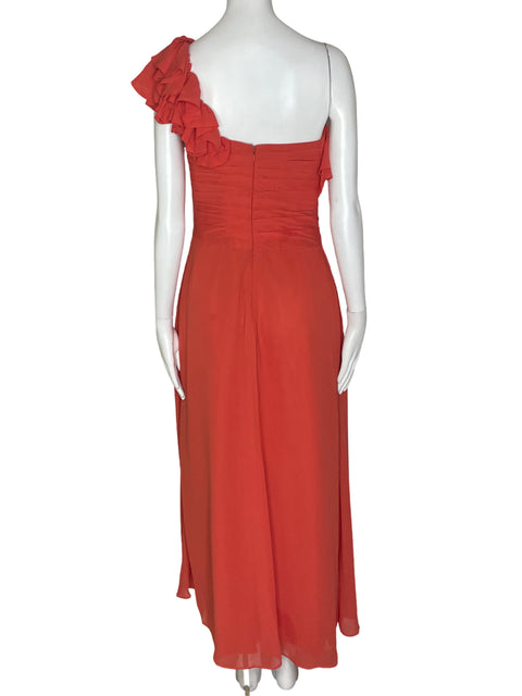 Vestido B2 One Shoulder Naranja- Talla 10