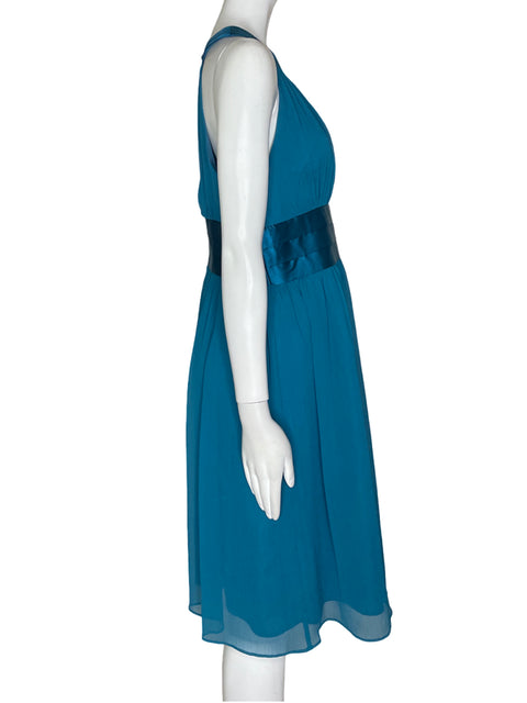Vestido London Times Fajon Azul- Talla 8