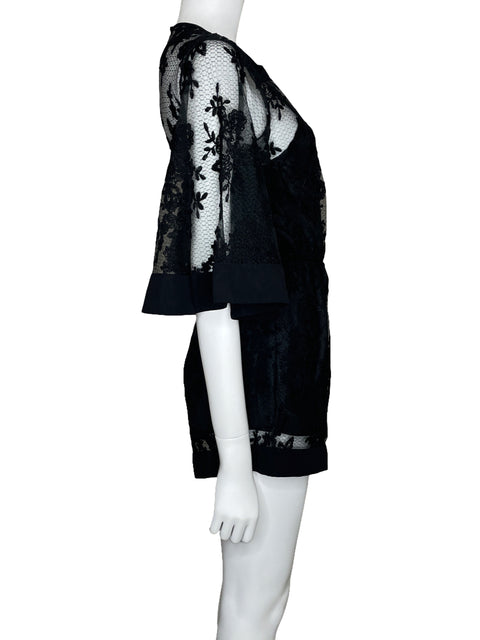 Romper Reverse Encaje Negro-Talla M