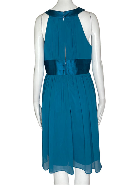 Vestido London Times Fajon Azul- Talla 8