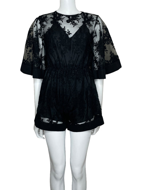 Romper Reverse Encaje Negro-Talla M
