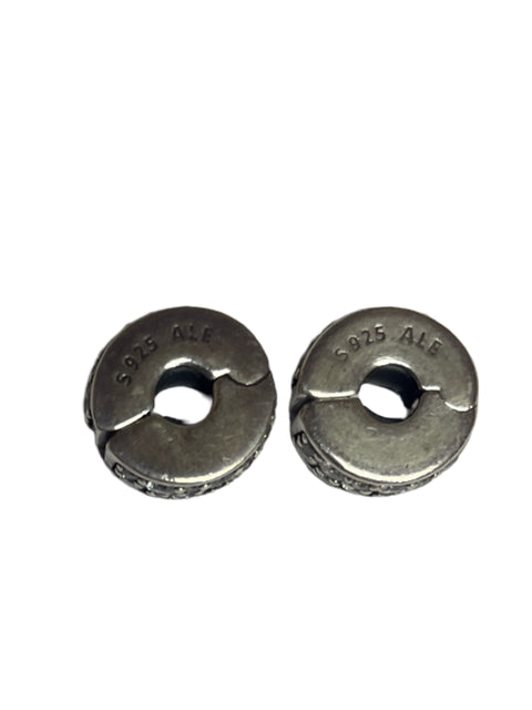 Charms Pandora Sujetador Pave Plateado-Talla U