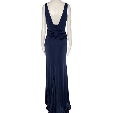 Vestido Monique Lhuillier Lentejuela Azul-Talla 4