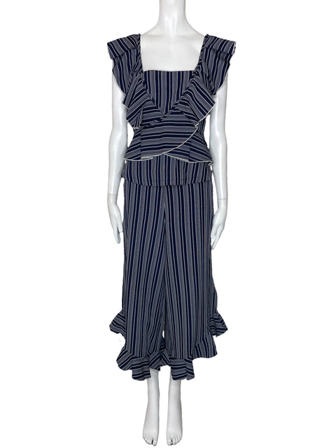 Set English Factory Rayas Vuelo Azul-Talla L