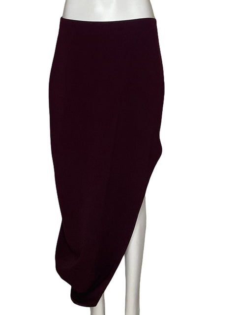 Falda Zara Recta Rojo Vino-Talla L