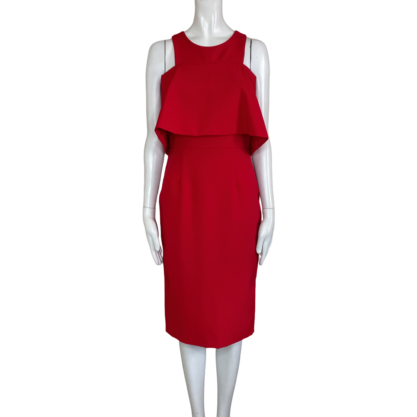 Vestido MUSTARD SEED Tiras Flecos Rojo-Talla M