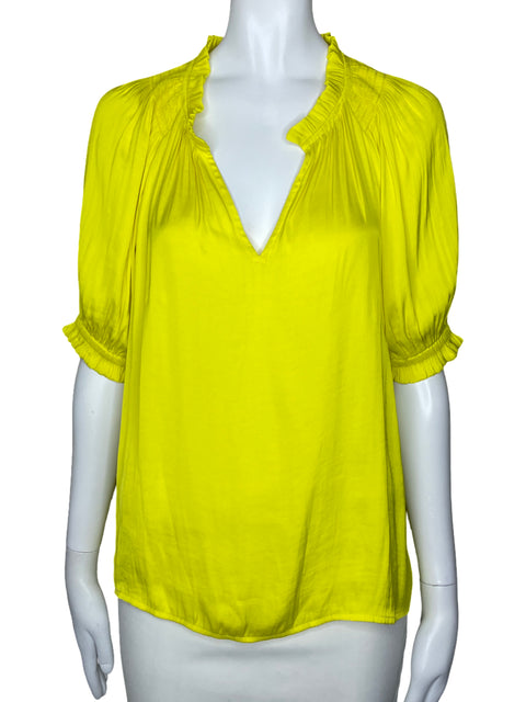 Blusa Current Air Cuello V Amarillo-Talla S
