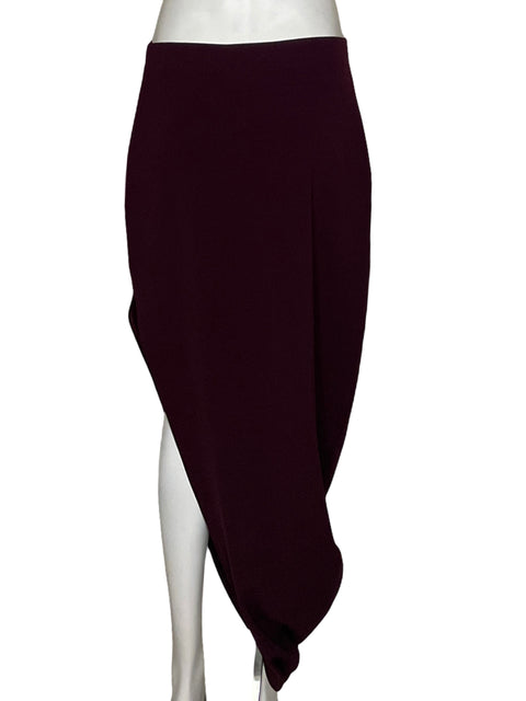 Falda Zara Recta Rojo Vino-Talla L