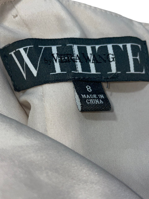 Vestido White By Vera Wang Fajon Beige- Talla 8