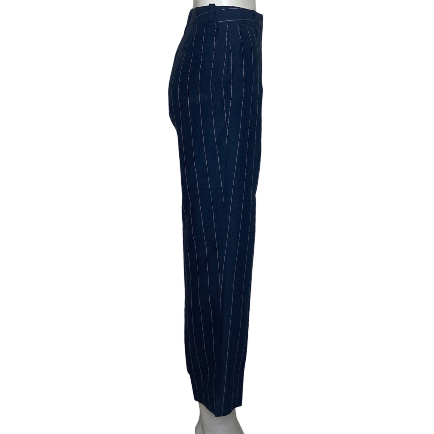 Pantalon Massimo Dutti Rayas Azul-Talla 38