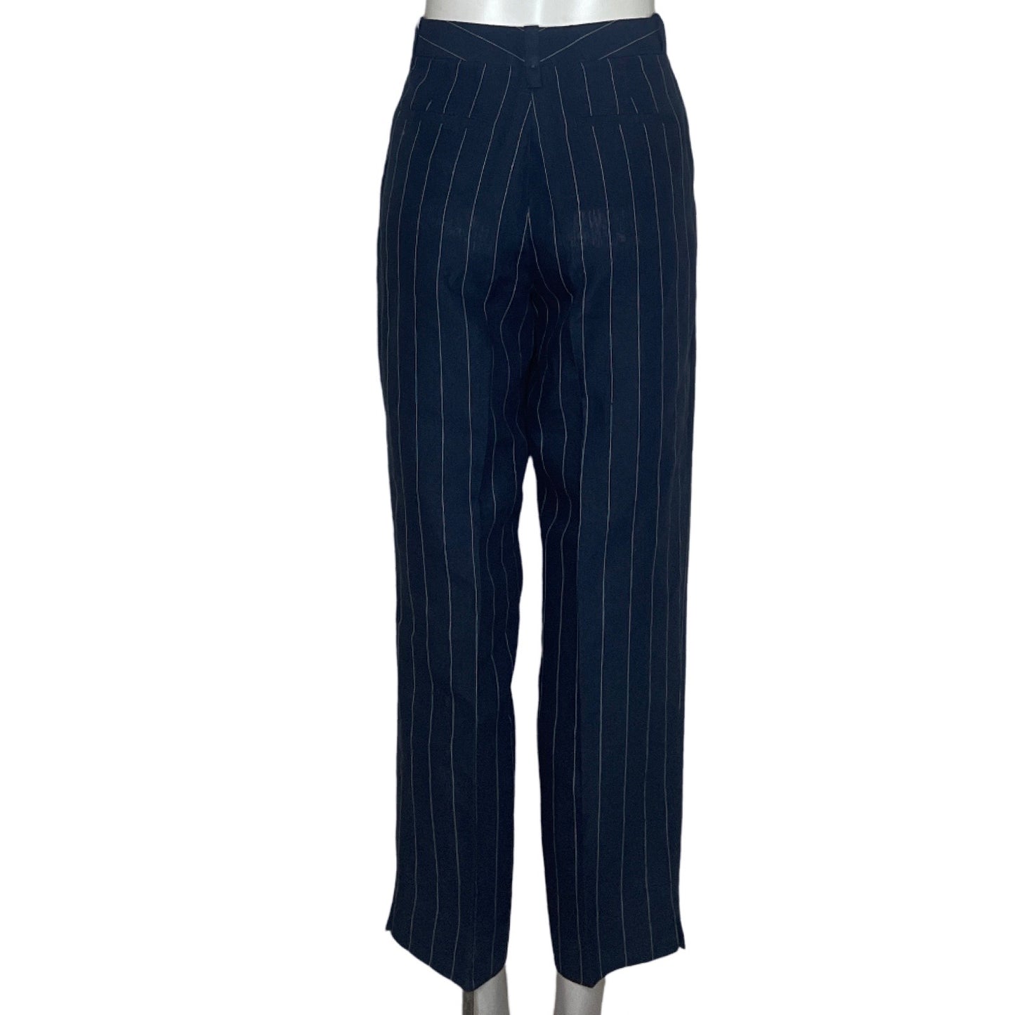 Pantalon Massimo Dutti Rayas Azul-Talla 38