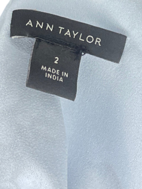 Vestido Ann Taylor Flores Azul - Talla 2