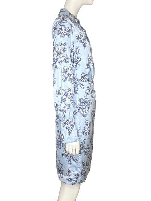 Vestido Ann Taylor Flores Azul - Talla 2