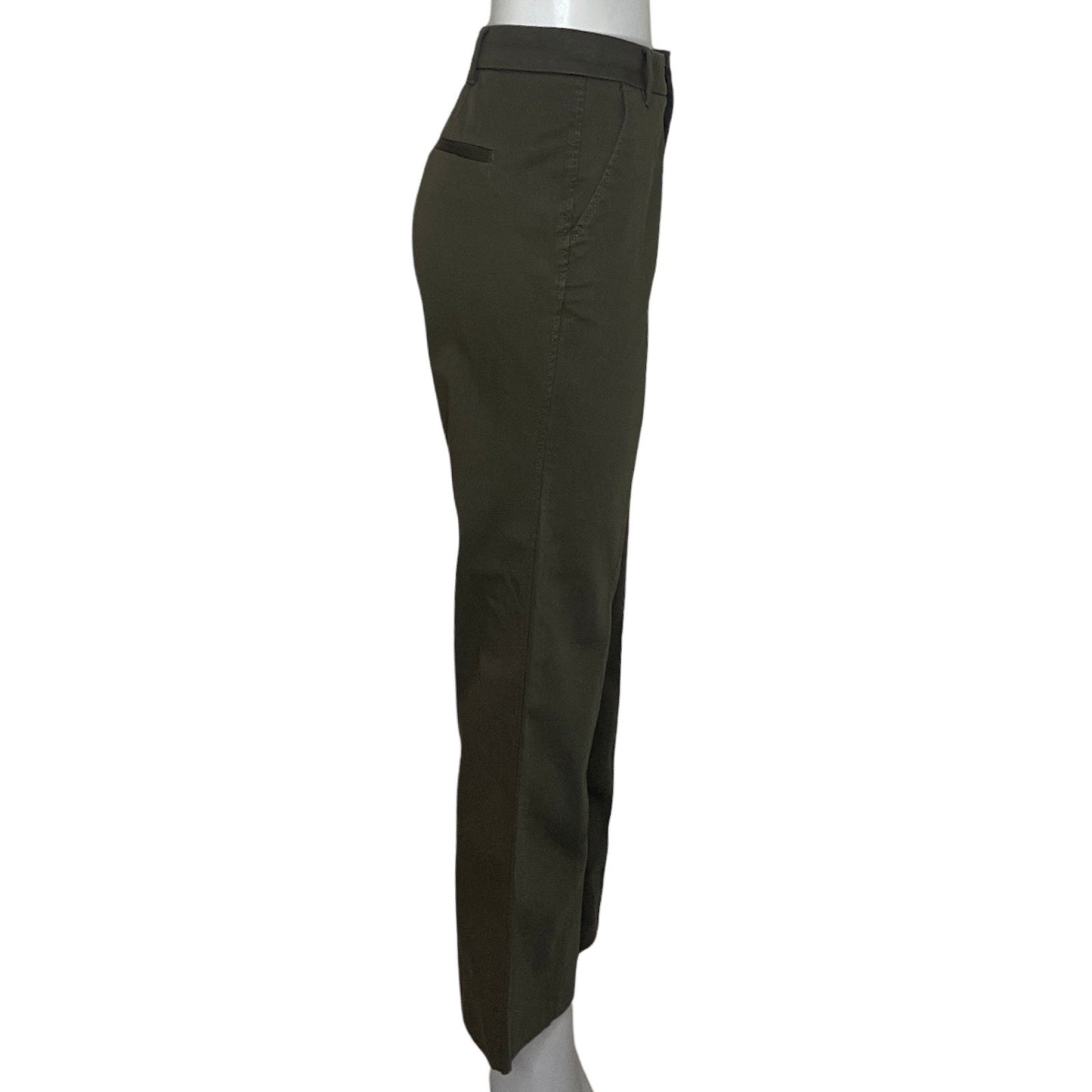 Pantalon Massimo Dutti Linea Hilo Verde-Talla 40