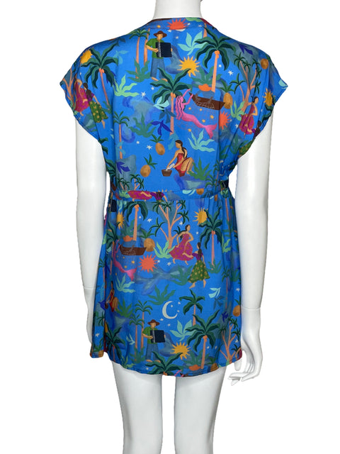 Vestido Blueman Simpatía Estampado Azul-Talla 10