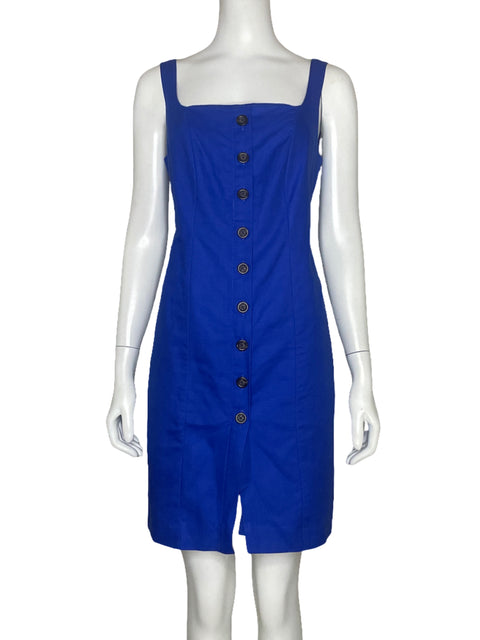 Vestido Ann Taylor Botones Azul - Talla 2