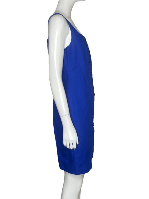 Vestido Ann Taylor Botones Azul - Talla 2