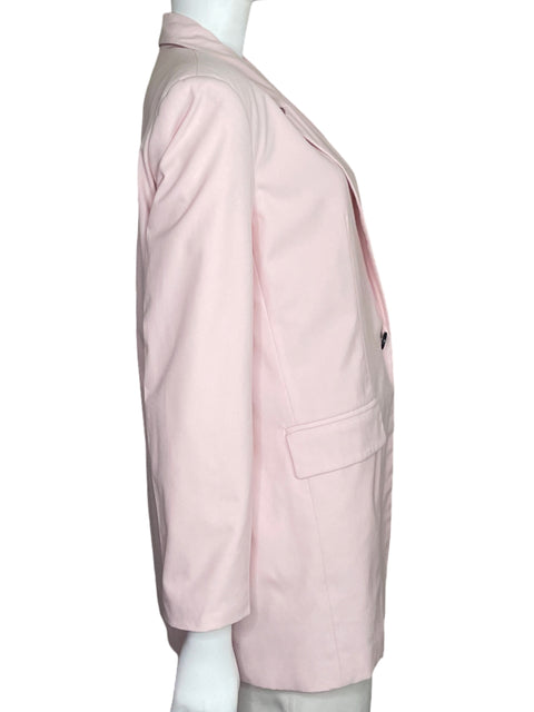 Blazer Zara Oversize Un Botón Rosado-Talla S
