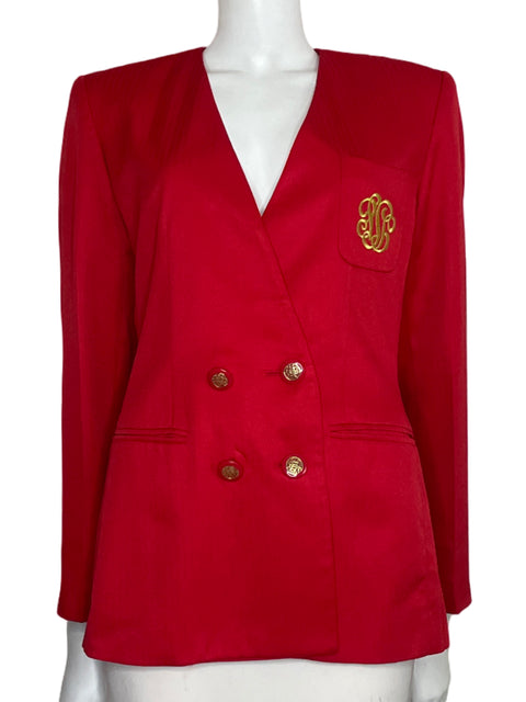 Blazer Gilmor Bolsillos Rojo-Talla 8