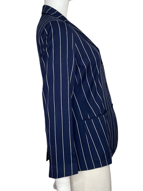 Blazer Ralph Lauren Rayas Bolsillos Azul-Talla 6