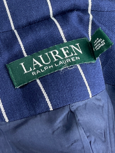 Blazer Ralph Lauren Rayas Bolsillos Azul-Talla 6