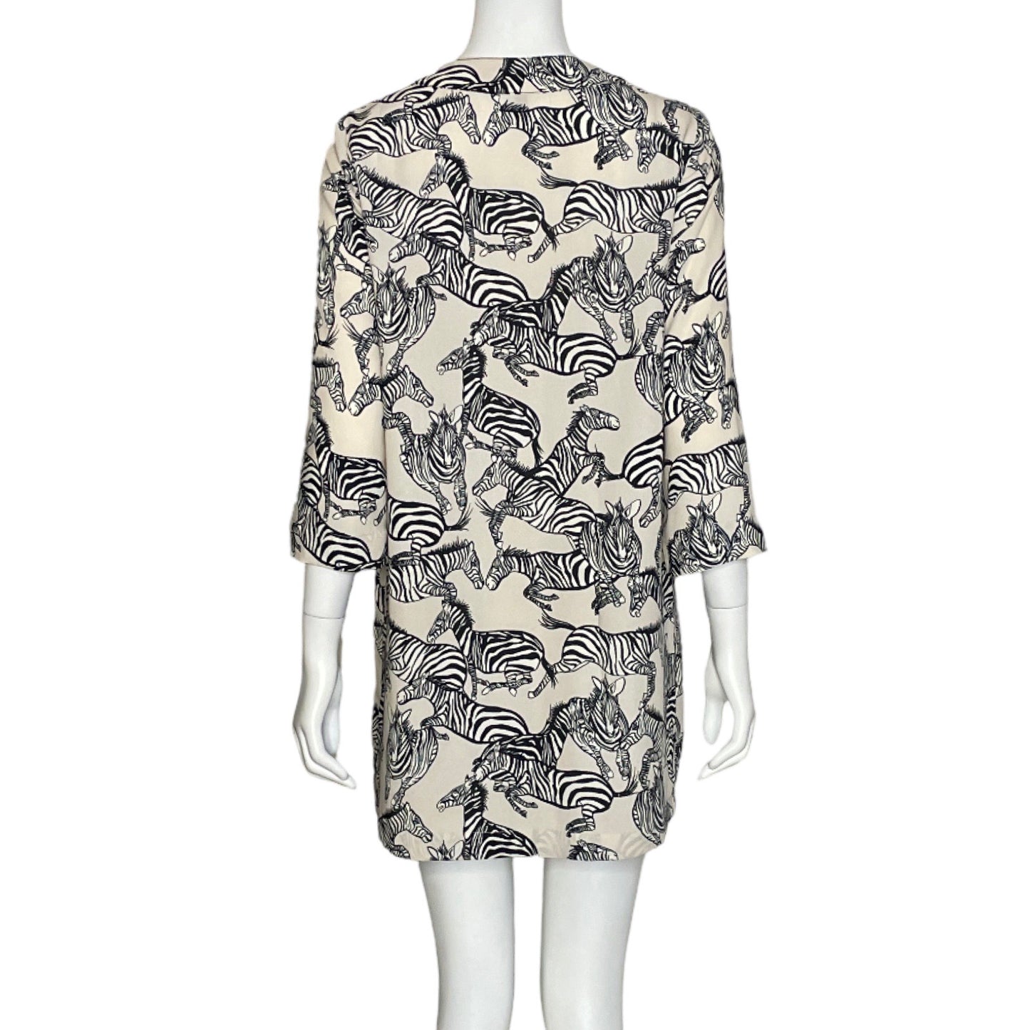 Vestido BCBG Maxazria Cebras Beige-Talla XXS