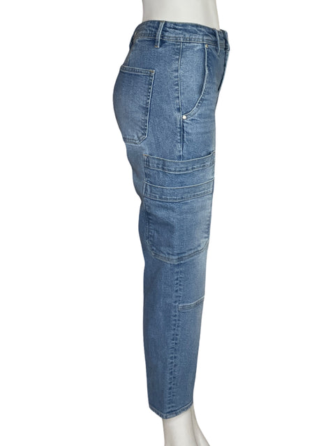 Pantalón Follies Mom Mid Rise Azul-Talla 6