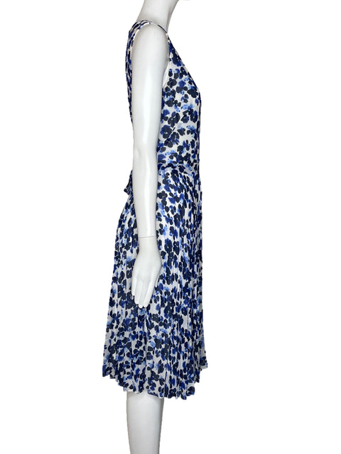 Vestido Ralph Lauren Sin Mangas Plizado Blanco-Talla 4