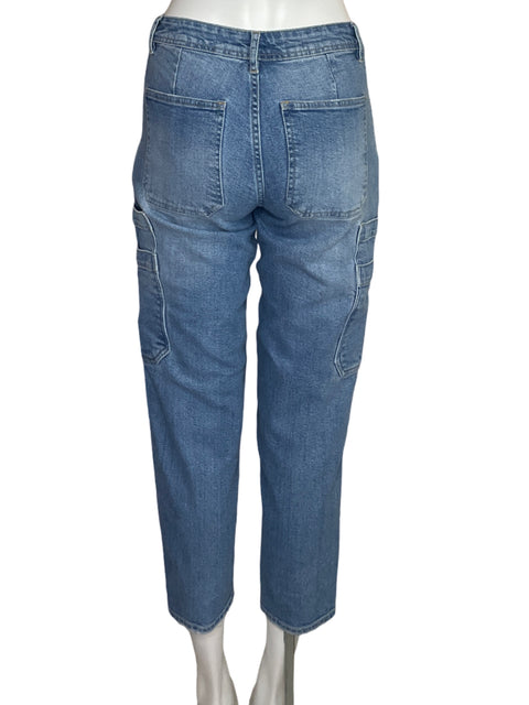 Pantalón Follies Mom Mid Rise Azul-Talla 6