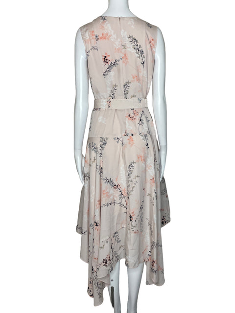 Vestido Calvin Klein Floral Cinturon Rosado-Talla M