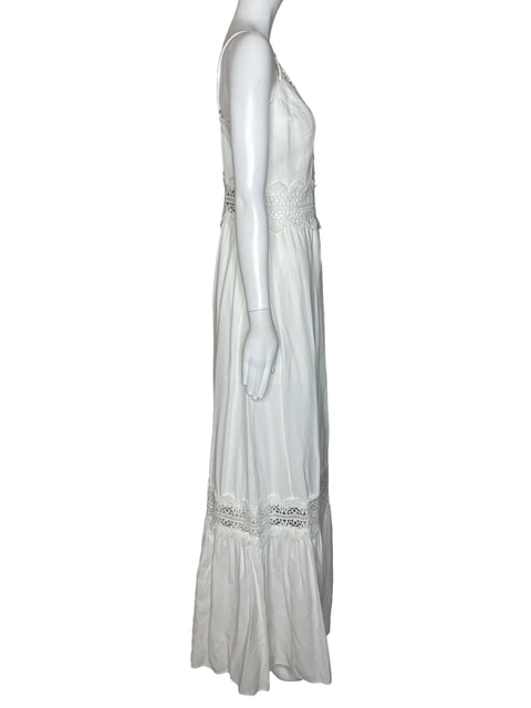 Vestido Studio F Encaje Tiras Blanco-Talla 10