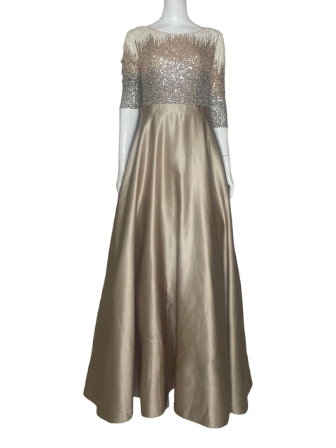 Vestido Betsy Adams Lentejuelas Dorado-Talla 10
