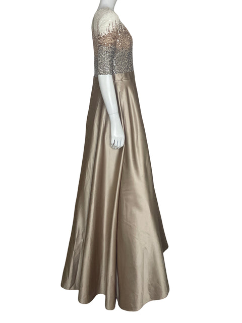Vestido Betsy Adams Lentejuelas Dorado-Talla 10
