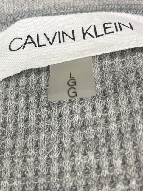 Blusa Calvin Klein Manga Larga Gris- Talla L